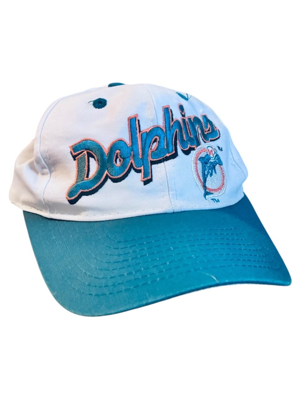 Vintage 90s Miami Dolphins White SnapBack Hat